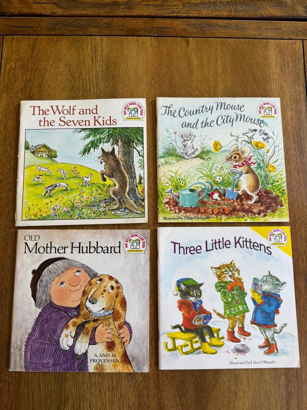 Vintage Best Book Club Children’s Book Lot Mouse Kittens Hubbard Wolf